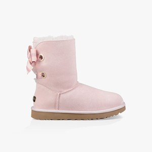 Ugg Customizable Bailey Bow Short Women Classic Boots Pink (3685OWQAN)